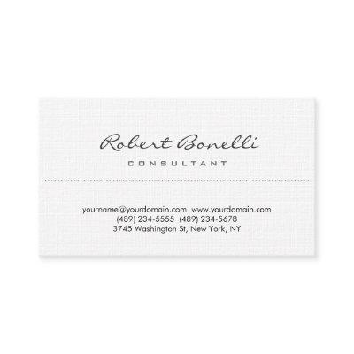 Linen Plain Simple Script Consultant