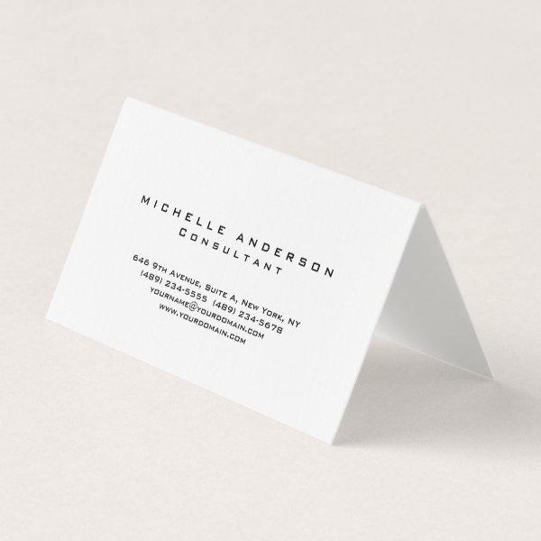 Linen Plain White Simple Professional Minimalist