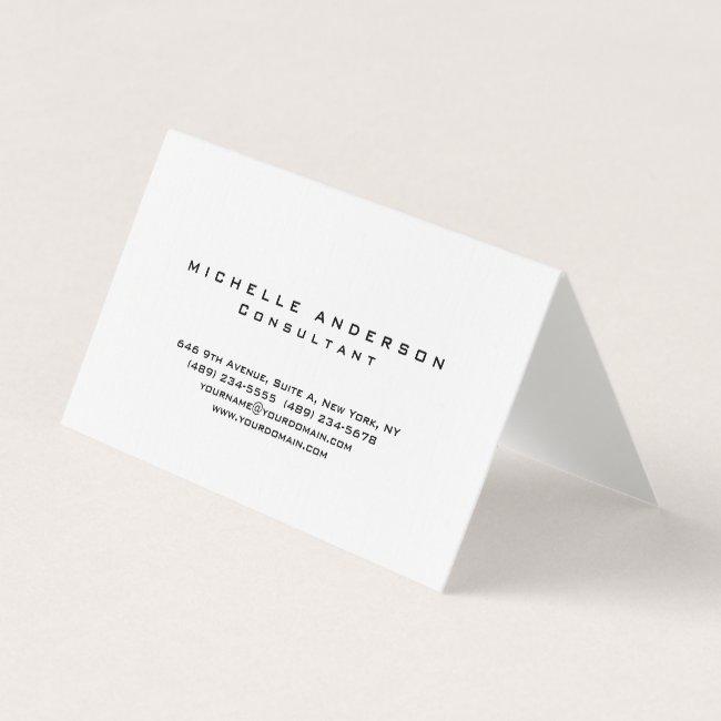 Linen Plain White Simple Professional Minimalist