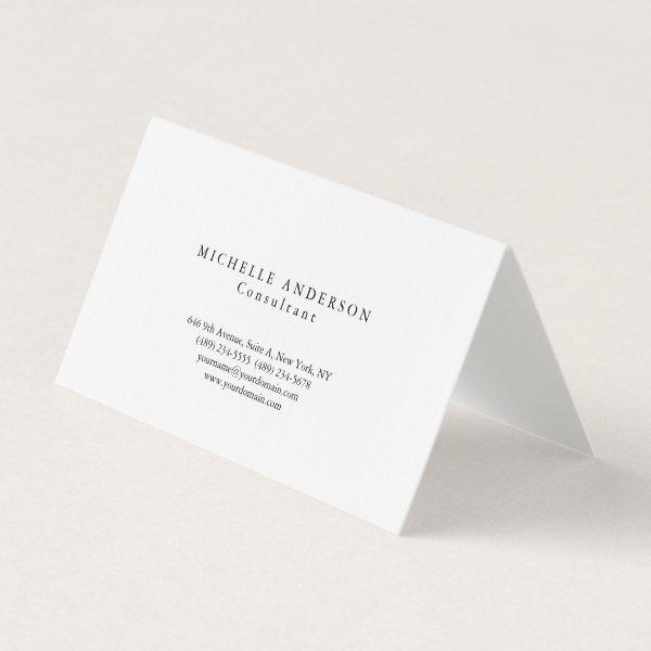 Linen Plain White Simple Professional Minimalist