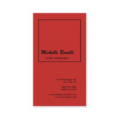 Linen Professional Minimalist Modern Red