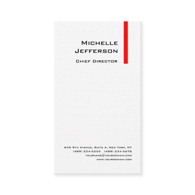 Linen Professional Modern Red White