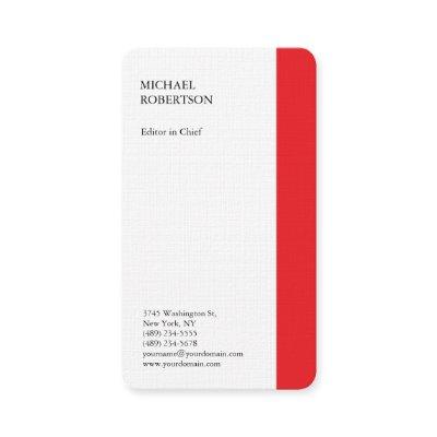 Linen Red White Minimalist Professional Plain
