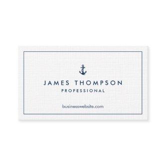 Linen Texture Anchor Logo Professional Classic