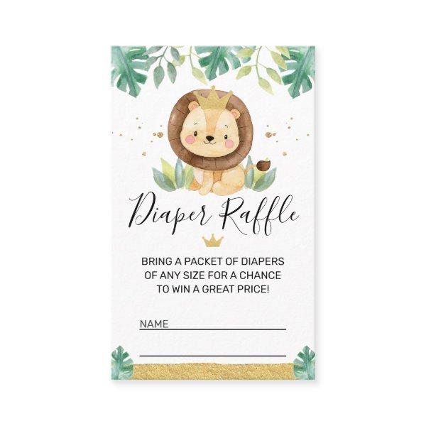 Lion Crown Baby Shower Diaper Raffle Insert
