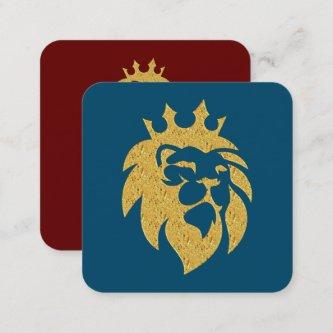 Lion With Crown - Gold Style 1 Square