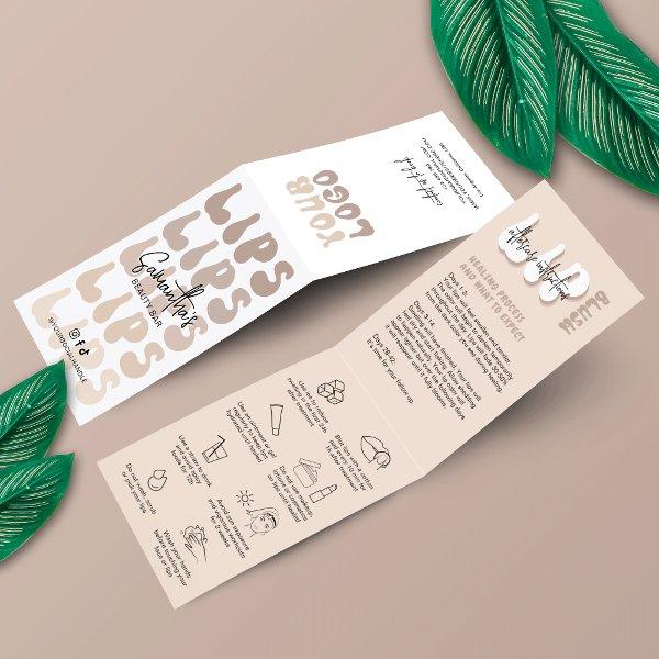 Lip Blush Care Instructions Retro Beige Logo PMU