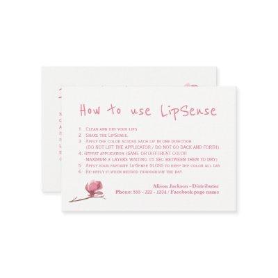 Lip color distributor application instructions