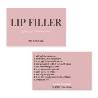 Lip Filler Aftercare Instruction