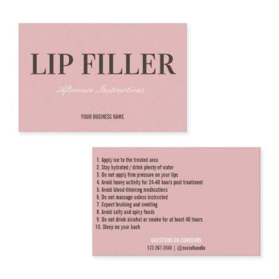 Lip Filler Aftercare Instruction