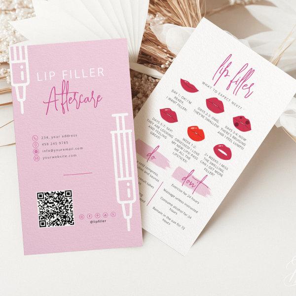 Lip Filler Lip Injections Aftercare Card Do Don't