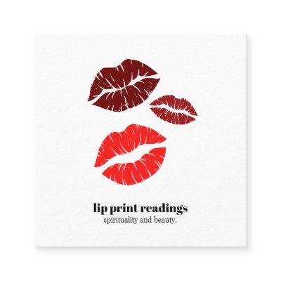 LIP PRINT READINGS PSYCHIC FORTUNE TELLER SQUARE