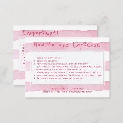 Lip product distributor application instructions