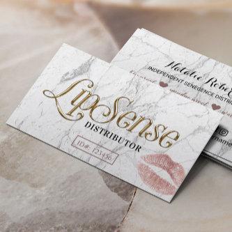 LipSense Distributor Rose Gold Lips White Marble