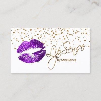 LipSense Gold Confetti & Purple Lips