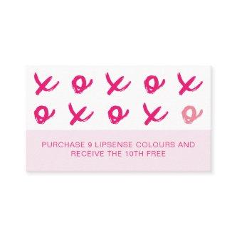 LipSense Hugs And Kisses XOXO Pink Loyalty Card