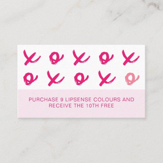 LipSense Hugs And Kisses XOXO Pink Loyalty Card