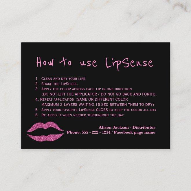 Lipstick distributor glam application instructions