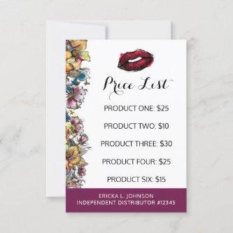 Lipstick Distributor Price List Guide Sheet Kiss