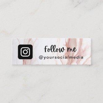 Liquid Cream Marble Chic Instagram Follow QR Code Mini