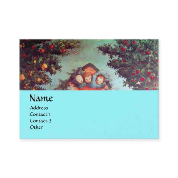 LITTLE ANGELS MONOGRAM antique blue red black