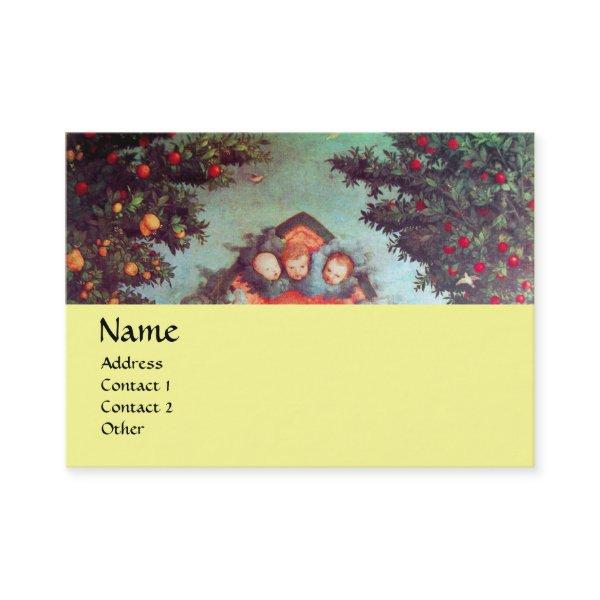 LITTLE ANGELS MONOGRAM antique blue red yellow