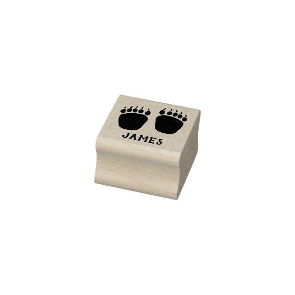 Little Black Bear Claws Rubber Stamp