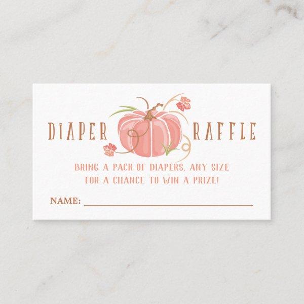 Little Pumpkin Diaper Raffle Ticket - Girl