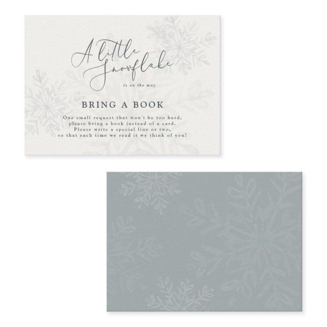 little snowflake winter baby shower bring a book b