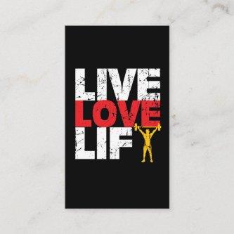 Live Love Lift Gym Workout Gift Weight Lifting