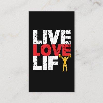 Live Love Lift Gym Workout Gift Weight Lifting