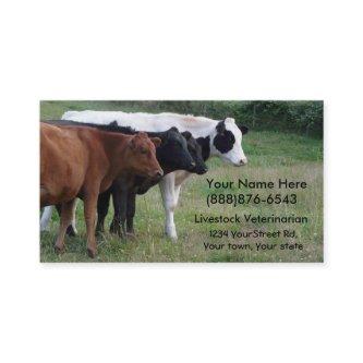 Livestock Veterinarian or Cattle Services Card