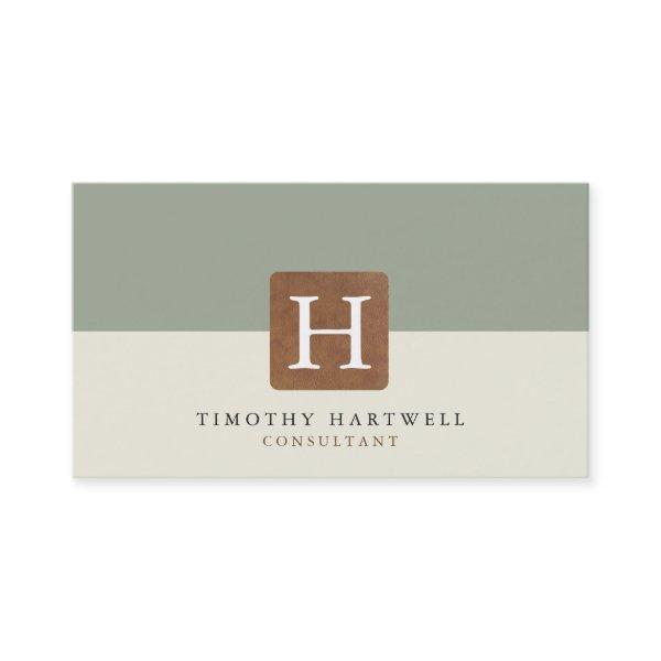 Lizard Belly Theme Sage|Sand Color Split Monogram