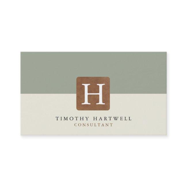 Lizard Belly Theme Sage|Sand Color Split Monogram