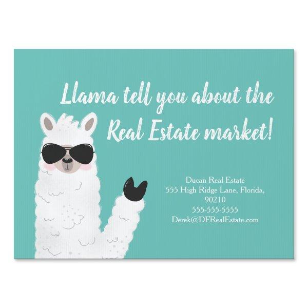 llama tell you how much real estate marketing sell sign