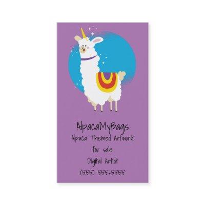 Llama Unicorn on Purple