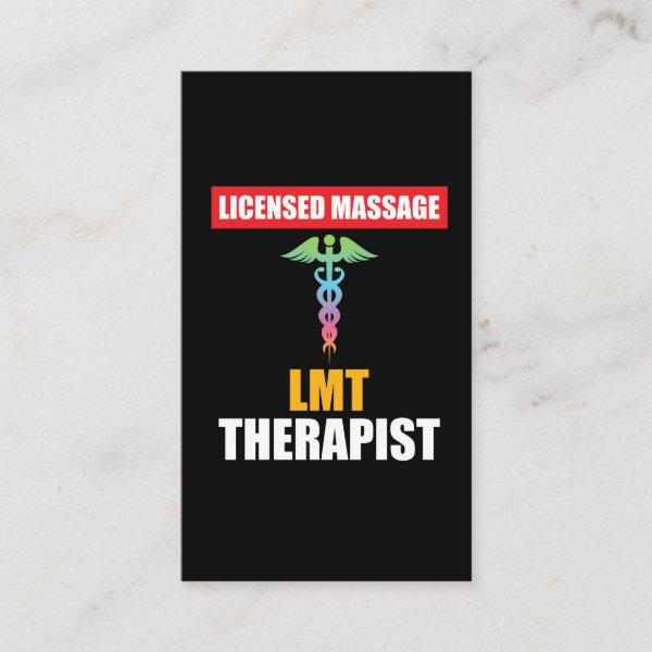 LMT Licensed Massage Therapist Caduceus