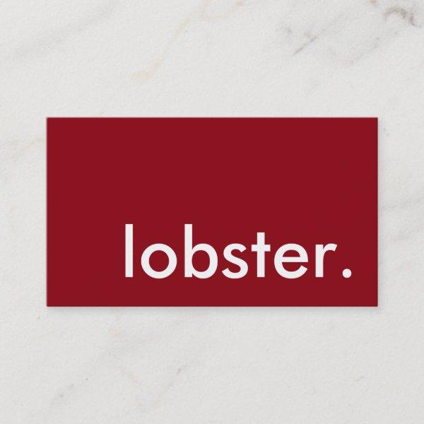 lobster.