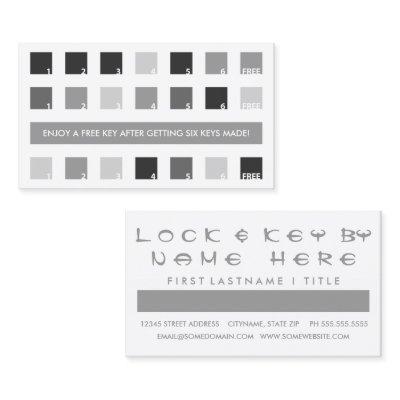 LOCKSMITH customer appreciation (mod squares) Loyalty Card