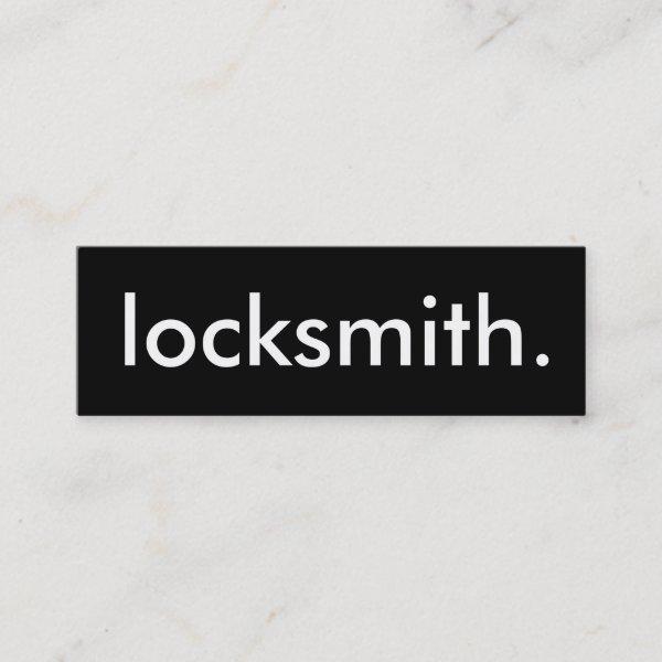 locksmith. loyalty punch card