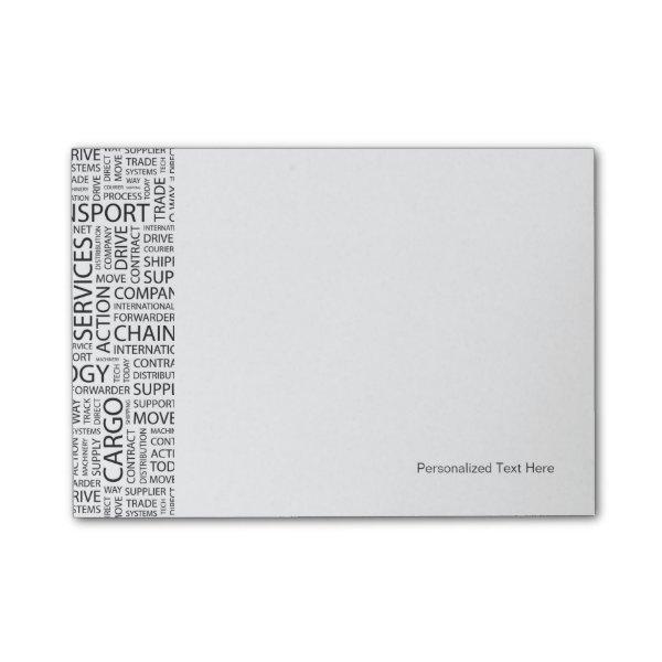 LOGISTICS pattern with words Post-it Notes