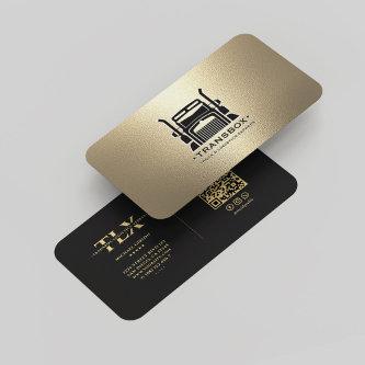 Logistics Truck Driver Elegant Modern Black Gold
