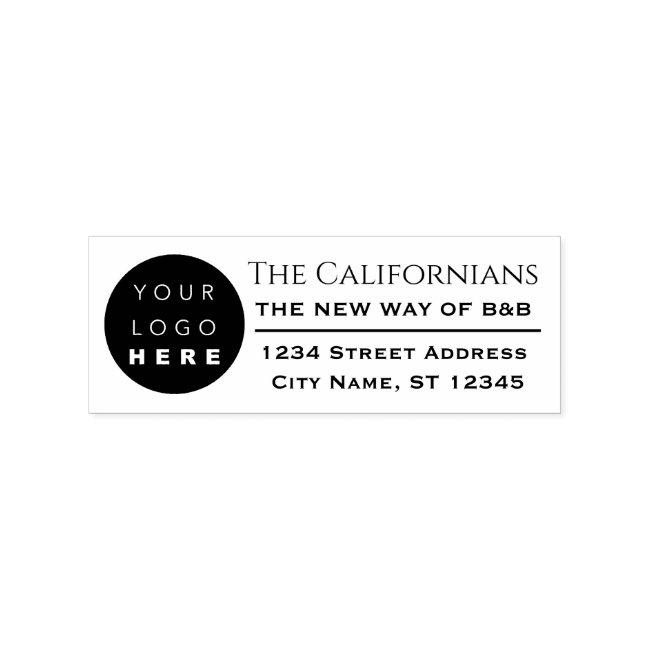 Logo Company Name RSVP Adress Branding Consulting Rubber Stamp