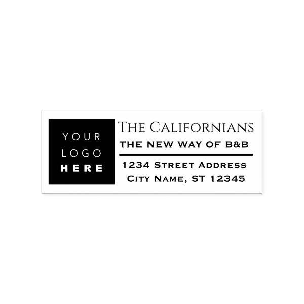 Logo Company Name RSVP Adress Branding Geometry Rubber Stamp
