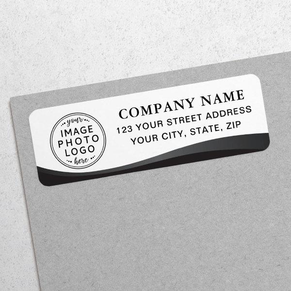 Logo dark gray gradient business return address la label
