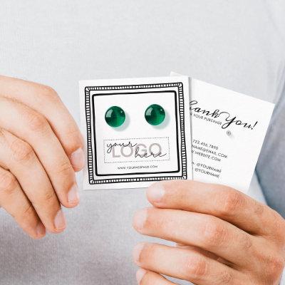 Logo Doodle Stud Earring Square Card 08 Small Pack