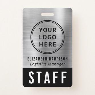 Logo Event Staff Employee Silver Identification Badge