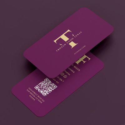 Logo F T Monogram Luxury Purple Company Modern