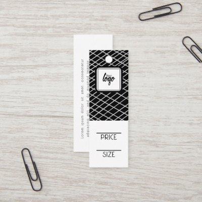 Logo Lined Pattern Personalized Price Tags