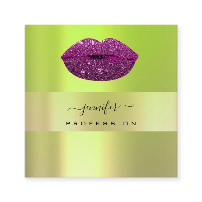 Logo lIps Green Purple Professional Makeup Artist Square